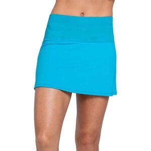 Lucky In Love Women's Caribbean Blue Long Line Tennis Skort Size Large